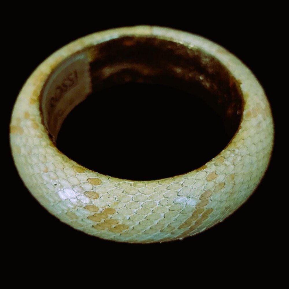 Vintage Ted Rossi Snakeskin Bangle Bracelet - Picture 5 of 7